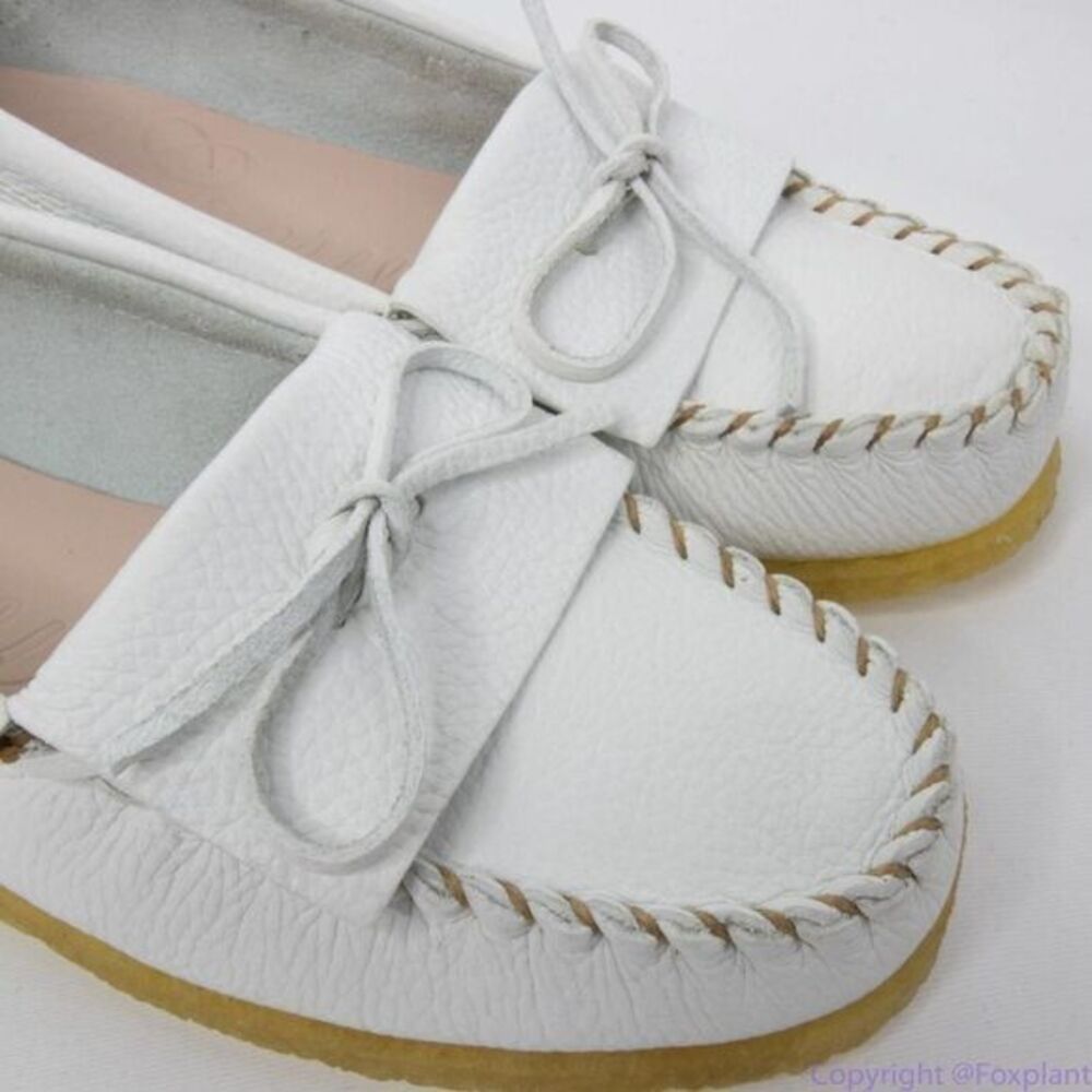 J. Crew Soft unlined leather loafers, size 9, color white, new in box - Picture 6 of 14
